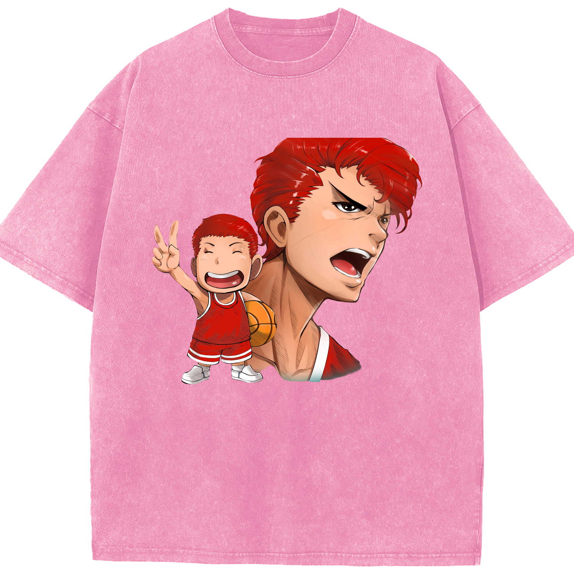 （画像用） SLAM DUNK／スラムダンク 綿100% ヴィンテージ風 半袖Tシャツ（フロントプリント）